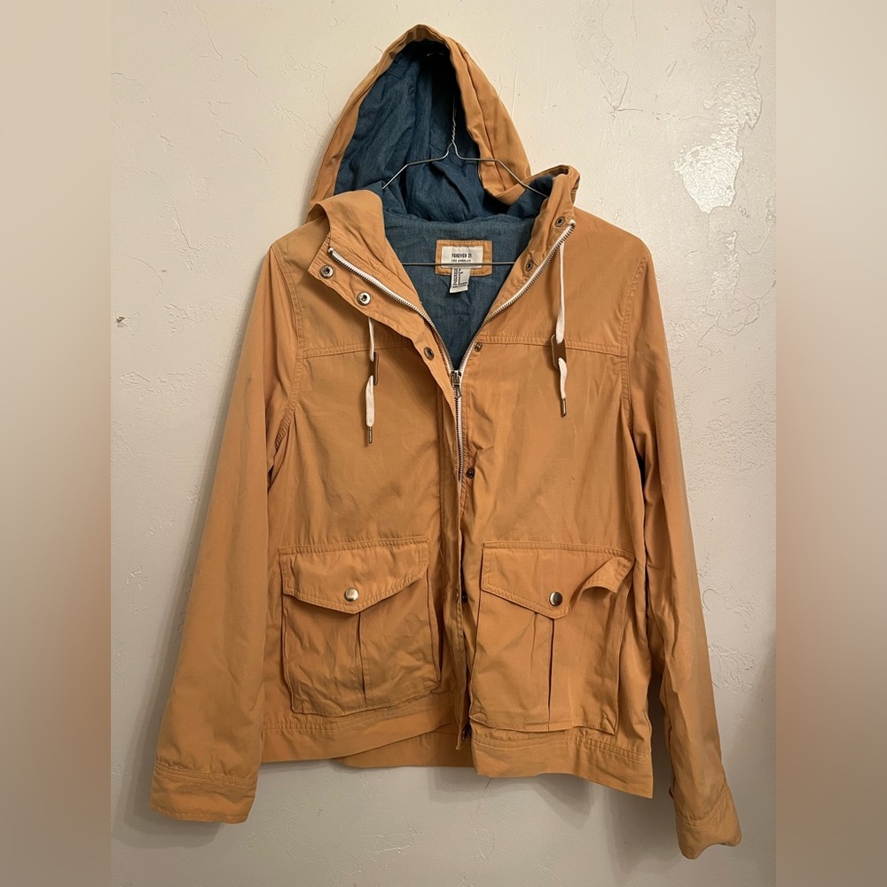 Forever 21 Tan Hooded Jacket